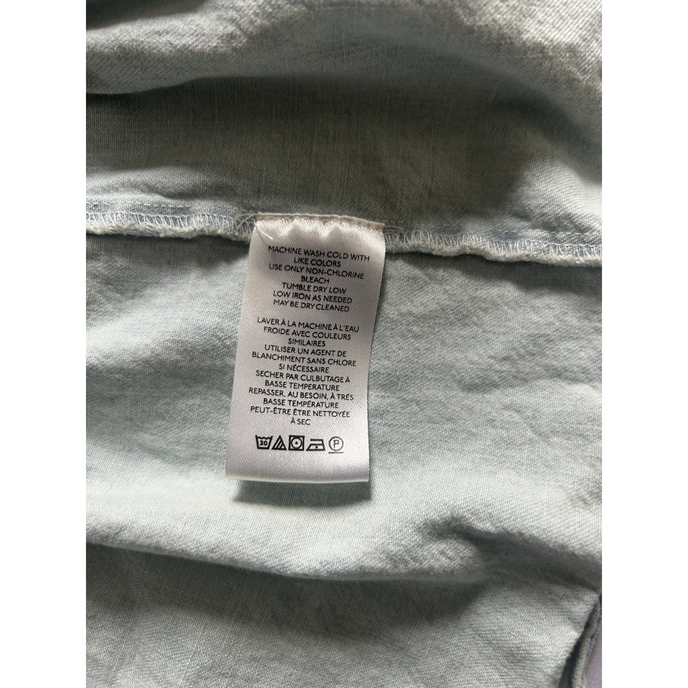 Free People Brunch Babe Self-Tie Denim Jacket Womens Size Large Blue Boho - Picture 7 of 10
